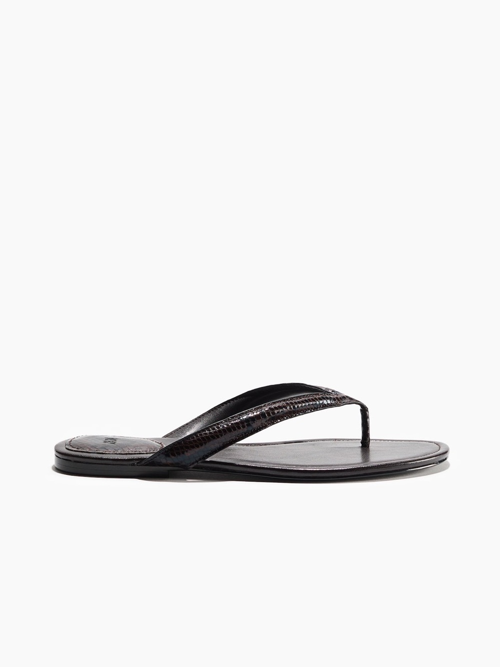 H&M Brown Snakeskin Thong Sandals Flats Women 38